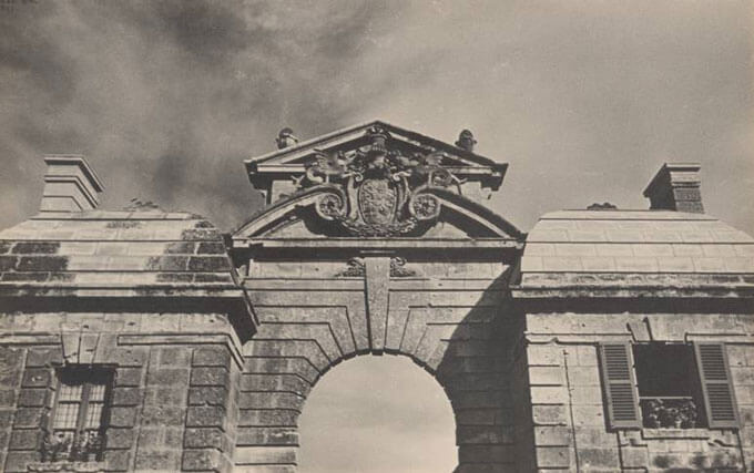 A stone arch.