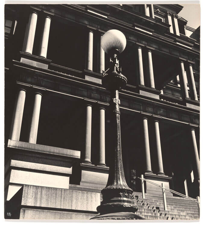 A lamp in front of the Old State Department, Washington D.C.