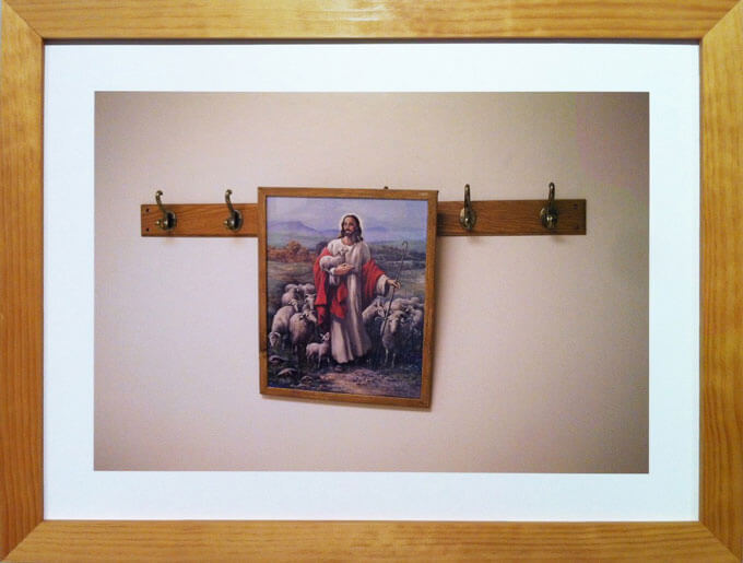 Jesus on Coat Rack